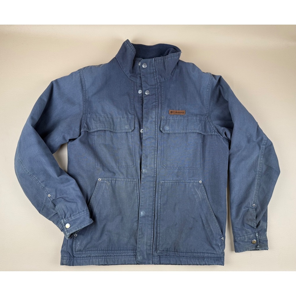 Workwear‎ Utility Jacket Cotton Canvas Fleece Lined Small Columbia